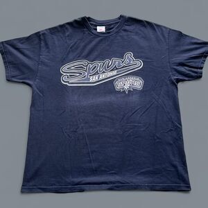 Vintage San Antonio Spurs NBA Final Trophy Double Sided Retro Graphic XL T-Shirt